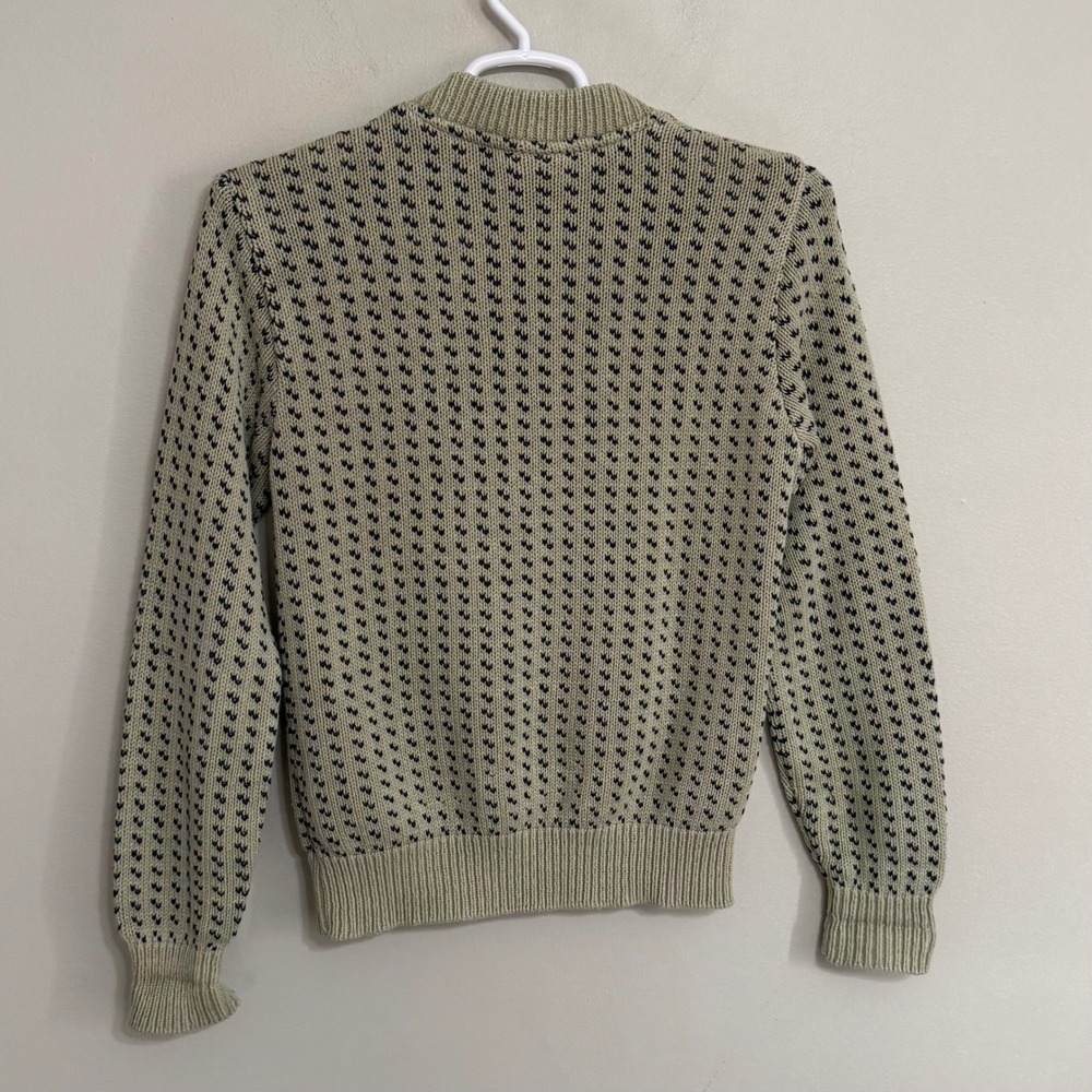 ALPS Mens Medium Beige Birdseye Knit Rugged Outdoors Crewneck Sweater - Picture 3 of 6
